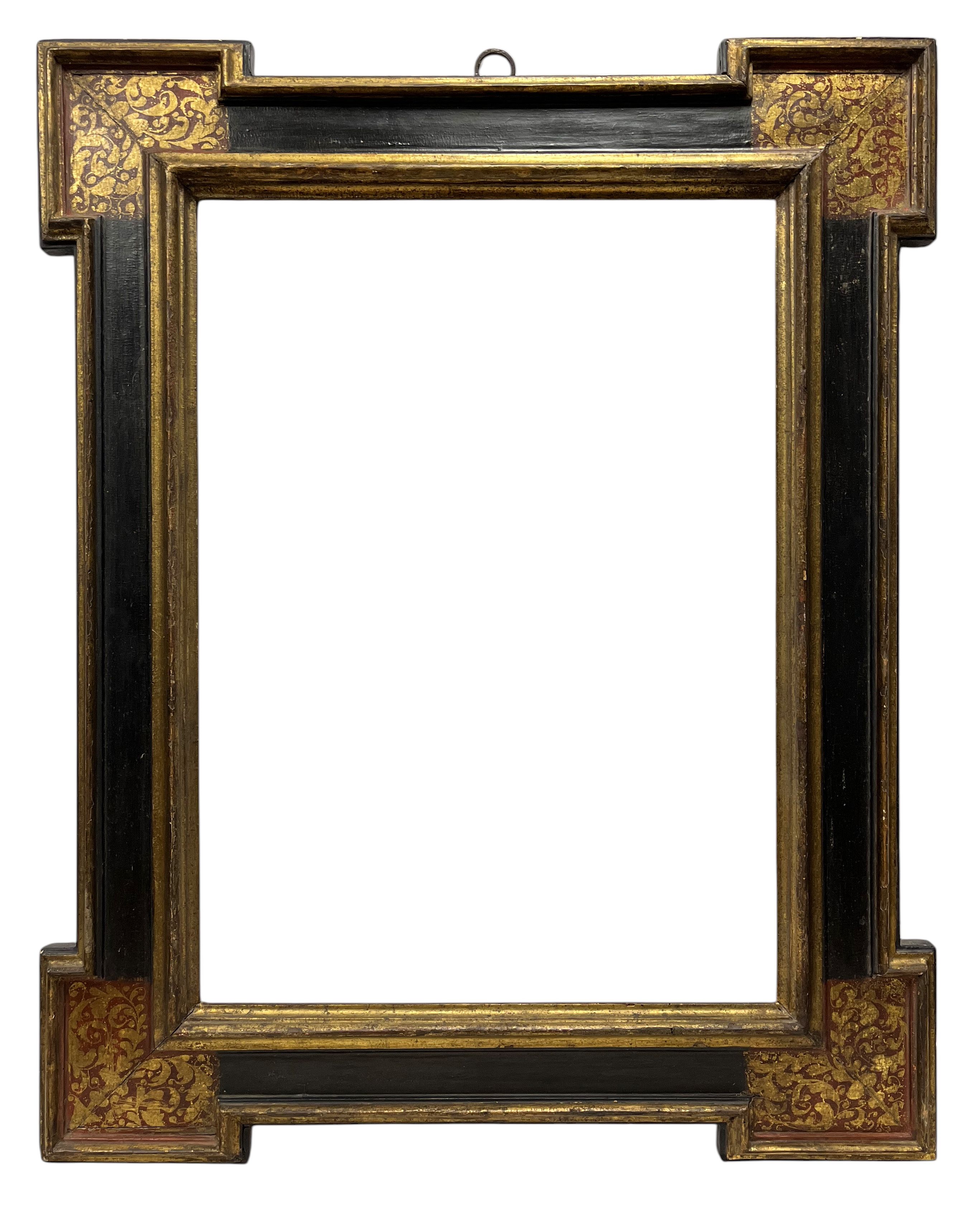 Cadre espagnol à coins décrochés XVIIe — 68,5 x 49,5 cm — Réf.PC0225M2