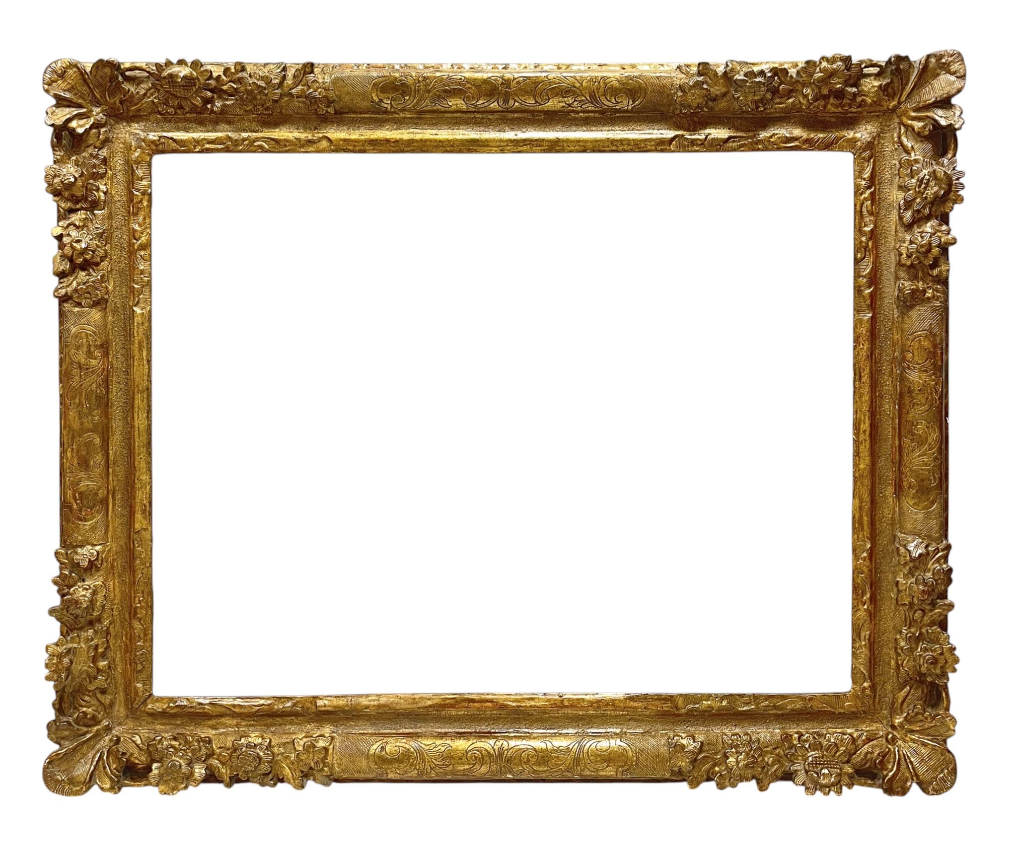 Cadre à coins fleuris d'époque Louis XIV — 60 x 74,5 cm — Réf. PC0393M2