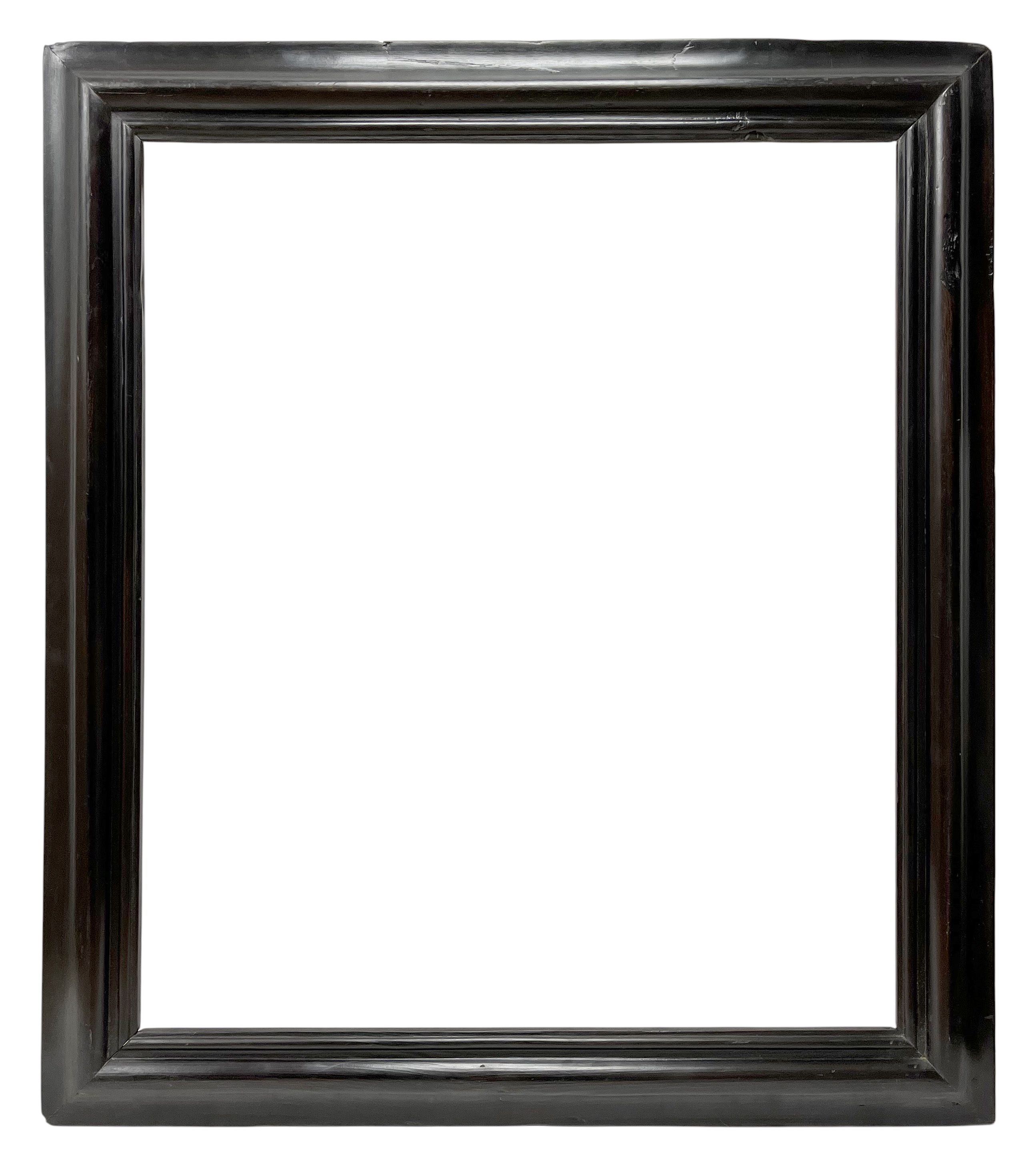 Cadre italien en bois noirci XVIIe — 72 x 62 cm — PC0076M1