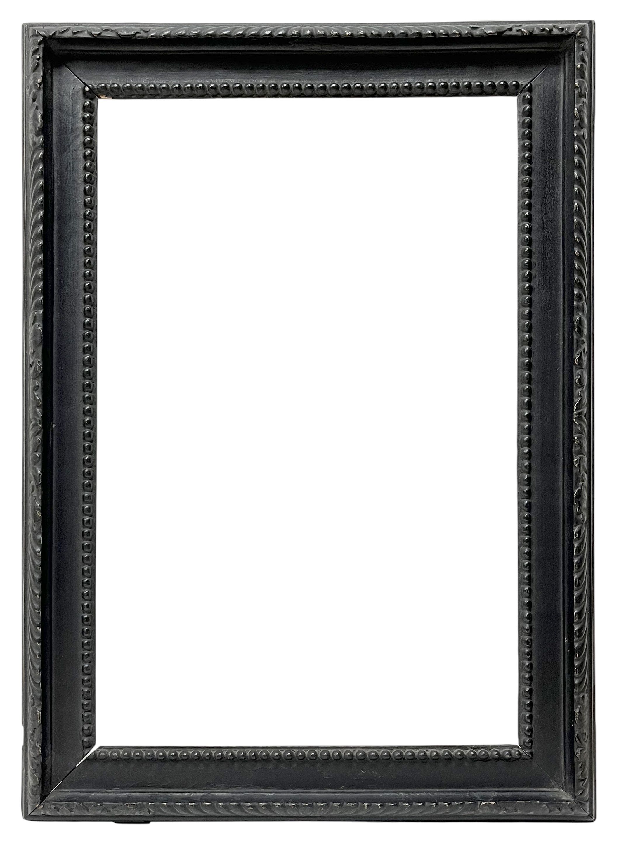 Cadre en bois sculpté noirci XIXe — 42,5 x 27,7 cm — Ref. PC0070M1