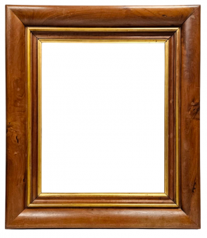 Cadre en noyer mouluré et filet doré XIXe — 57,5 x 48,7 cm — Ref. 3119 (Paire 3120)
