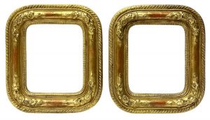 Paire de cadres Louis-Philippe — 16 x 13,5 cm — Ref. 2381