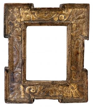 Cadre à coins décrochés italien XVIe — 16 x 12,7 cm — Réf.PC0307M2