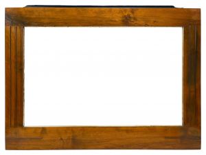 Cadre à embase en placage de noyer — 50,2 x 80,5 cm — Réf. PC0054M1 (Paire PC0053M1)