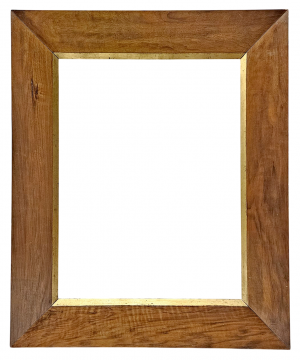 Cadre en noyer à vue dorée — 64,8 x 49,5 cm — Ref. 3105
